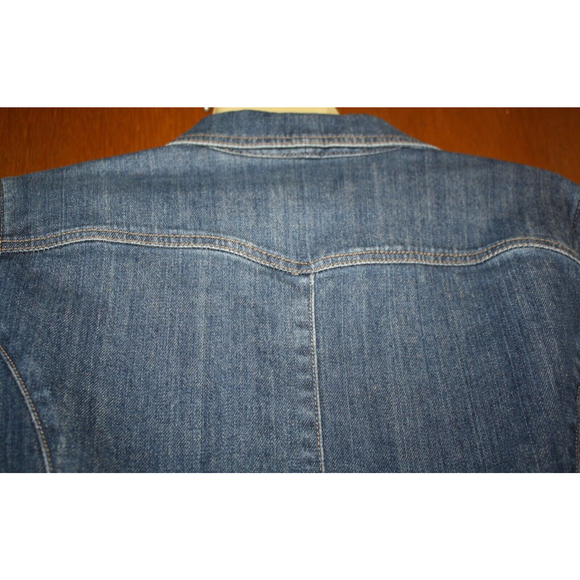 Axcess Liz Claiborne Denim Jean Jacket Sz L LS Blue Pockets Women's Juniors EUC - Picture 7 of 7